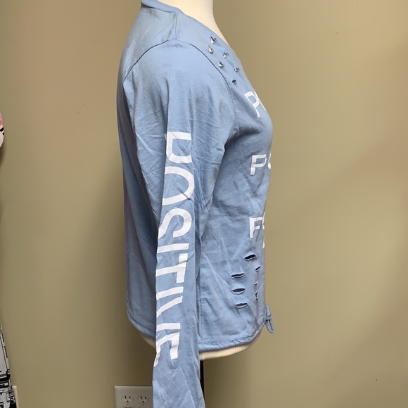 On Fire long sleeve tee “Positive Mind…” - Picture 3 of 7